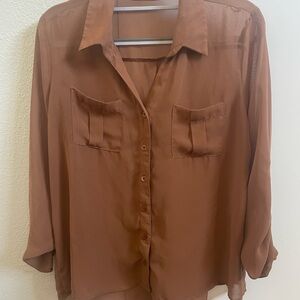 Mine Women's Chocolate Button-Down Shirt